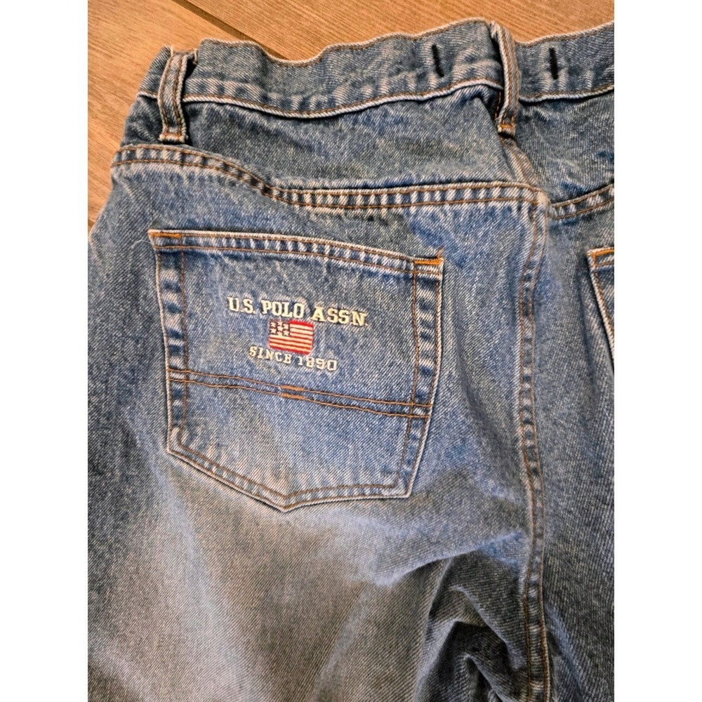 US Polo Assn Mens Light Wash Straight Leg Jeans Size 33x30 Cotton - Picture 4 of 6